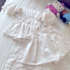 White two piece sets
